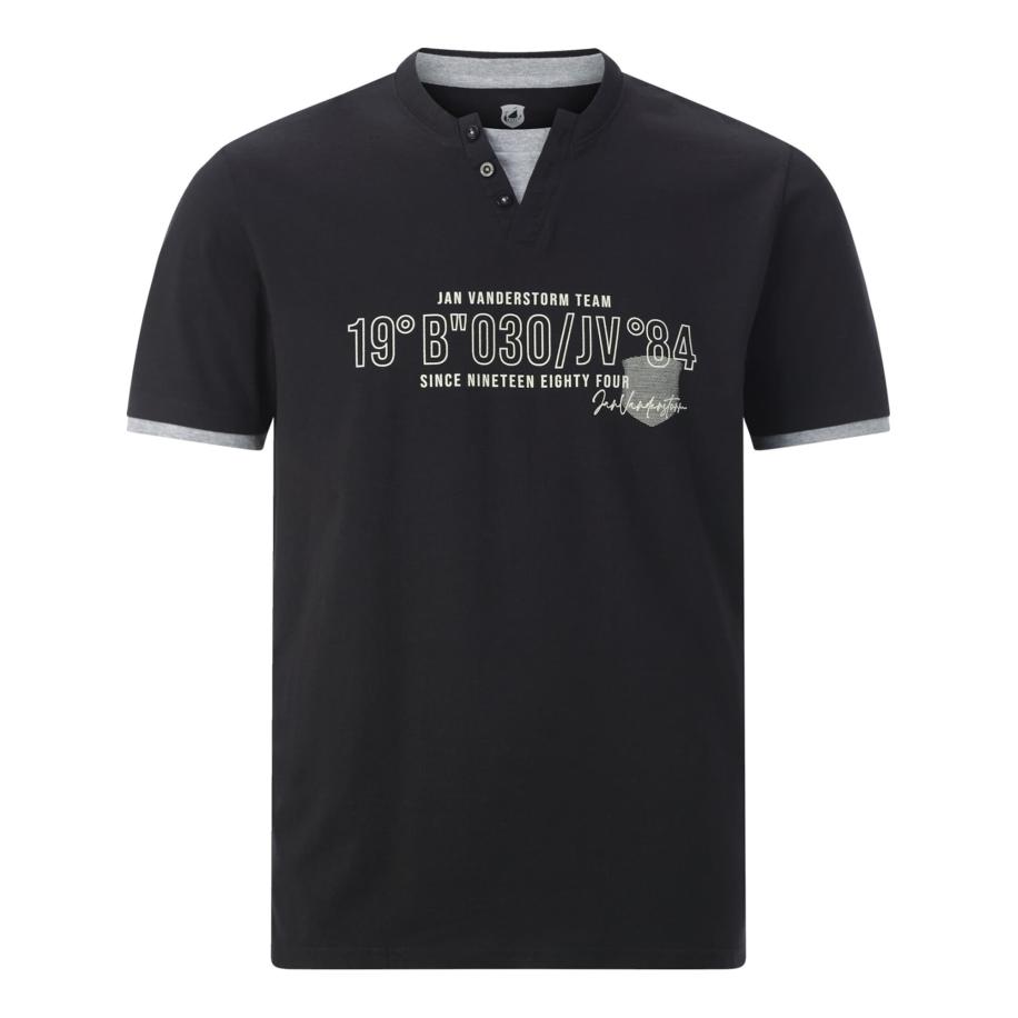 jan vanderstorm Jan Vanderstorm Shirt zwart -