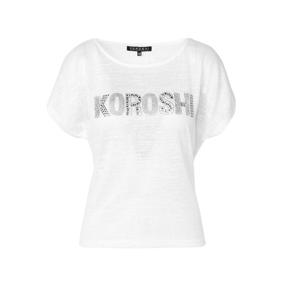 KOROSHI KOROSHI Shirt zwart / wit -
