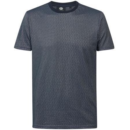 Petrol T-Shirt Zigzag Navy