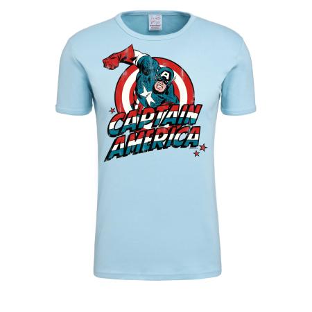 LOGOSHIRT Shirt Captain America lichtblauw / gemengde kleuren