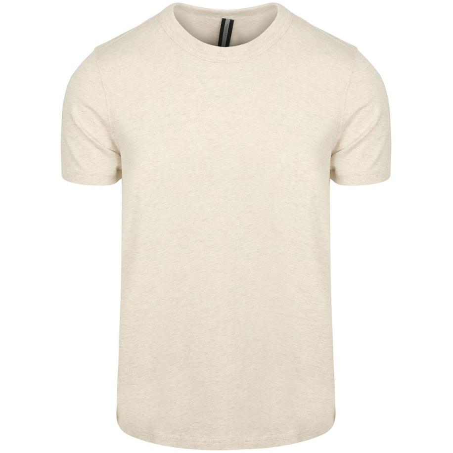 Profuomo T-Shirt Ecru Melange Bruin