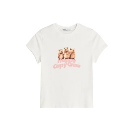 Bershka Bershka Shirt bruin / lichtbruin / rosa / offwhite