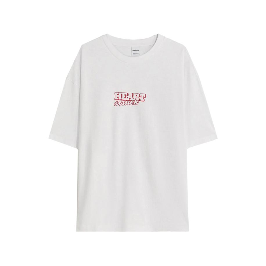 Bershka Bershka Shirt rood / wit -