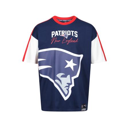 Recovered Recovered Shirt NFL Patriots New England Cut and Sew Oversized donkerblauw