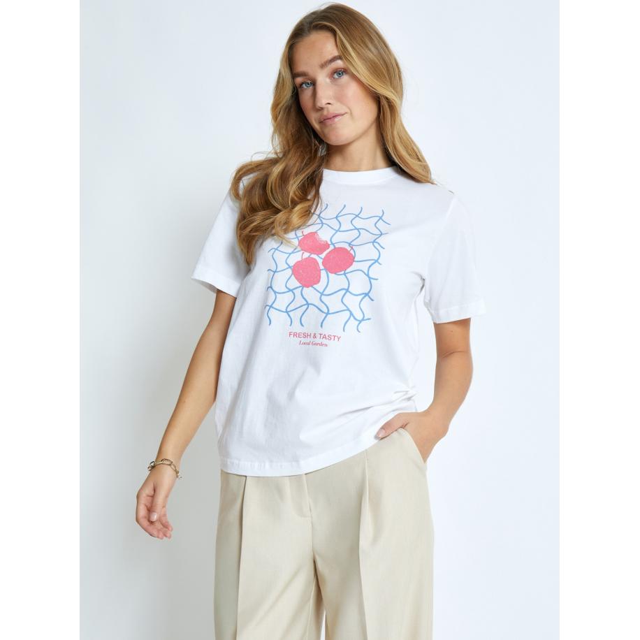 Desires DESIRES Shirt Claire royal blue/koningsblauw / eosine / wit -