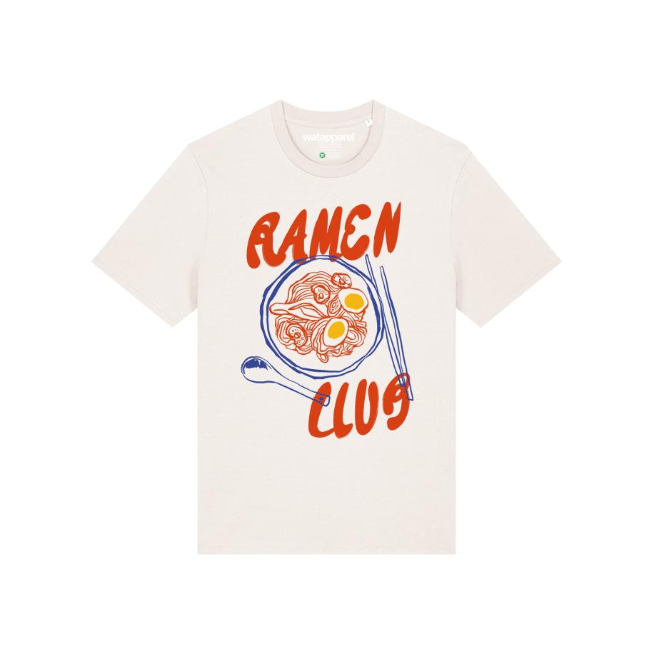 Watapparel Watapparel Shirt Ramen Club enziaan / donkergeel / rood / wit -
