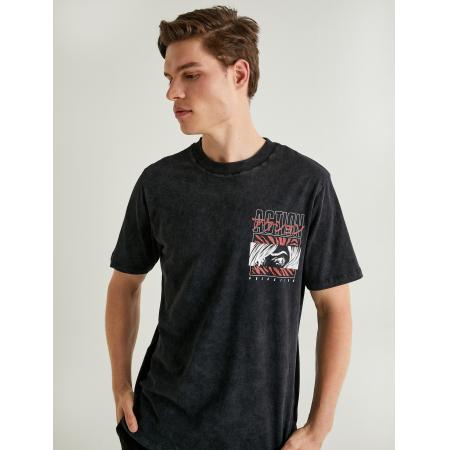 Koton Koton Shirt bloedrood / zwart gemêleerd / wit