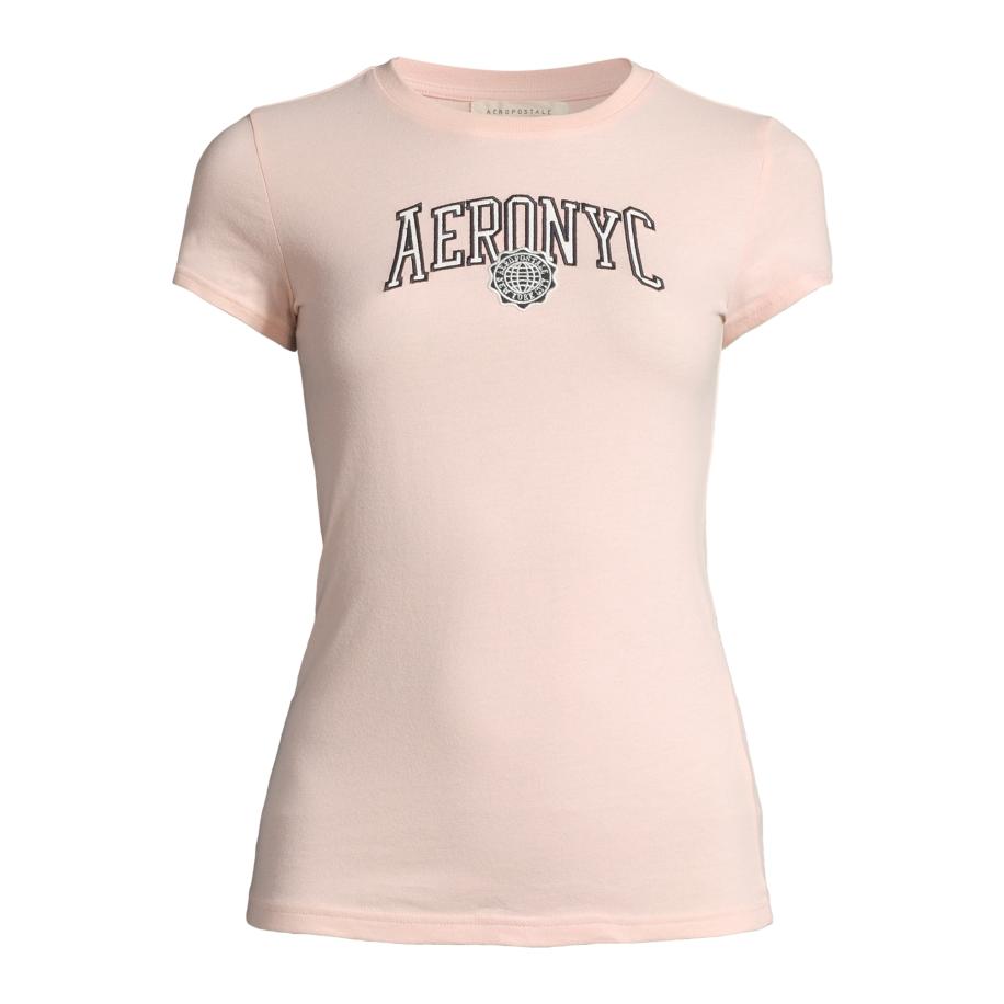 Aeropostale AÉROPOSTALE Shirt lichtroze / zwart / wit -