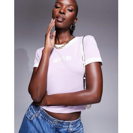 HUGO Blue Dalia Baby T-shirt met gekleurd randje in roze