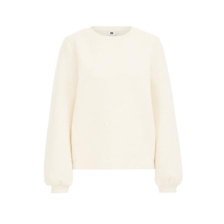 WE Fashion Dames T-shirt met dessin - Curve - Regular fit - Beige - Katoen - Plus Size Maat: 48