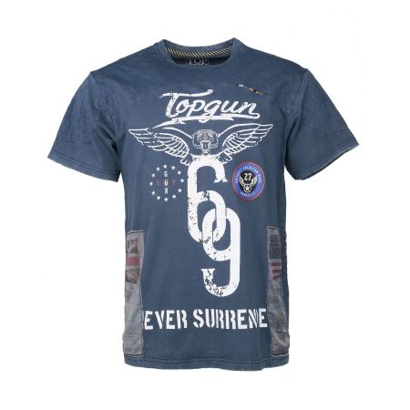 TOP GUN Shirt Flags blauw