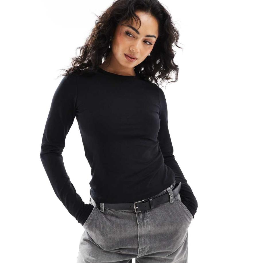 JJXX Gigi T-shirt met lange mouwen in zwart Zwart