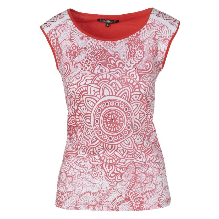 KOROSHI Shirt koraal / offwhite Oranje