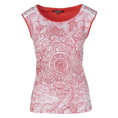 KOROSHI KOROSHI Shirt koraal / offwhite