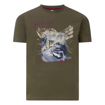 jan vanderstorm Jan Vanderstorm Shirt Hakse crème / grijs / olijfgroen / roodviolet