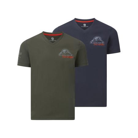 jan vanderstorm Jan Vanderstorm Shirt Jendur donkerblauw / donkergroen