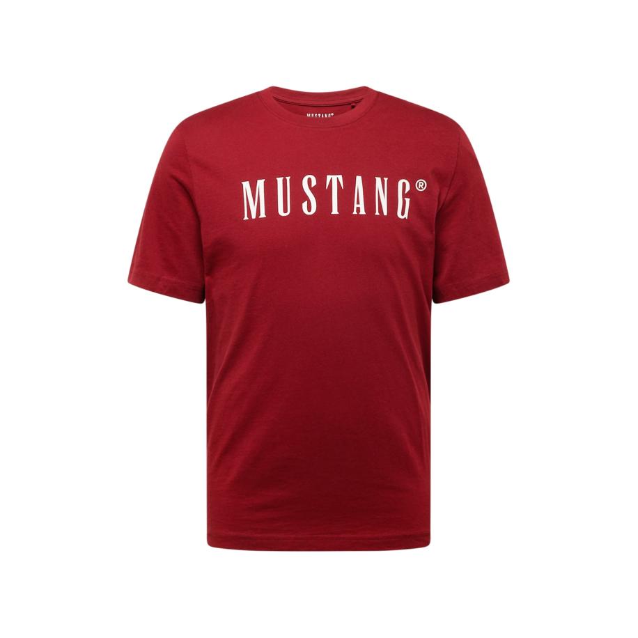 Mustang MUSTANG Shirt Austin karmijnrood / wit -