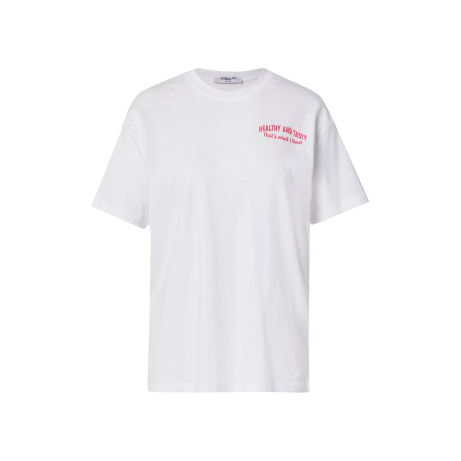 Sublevel Sublevel Oversized shirt groen / appel / lichtroze / wit -