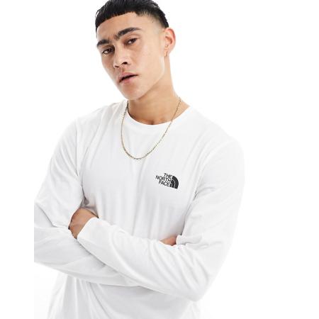 The North Face - Simple Dome - T-shirt met lange mouwen en logo in wit