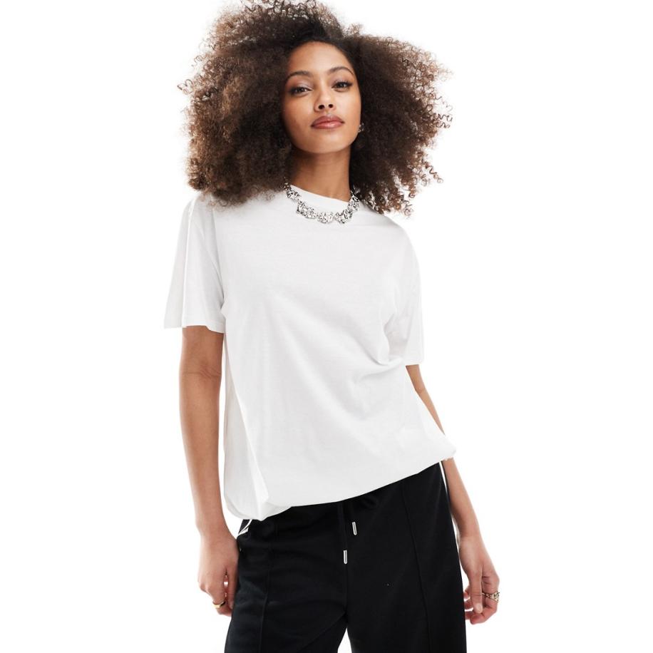 Pieces Oversized T-shirt in wit Wit
