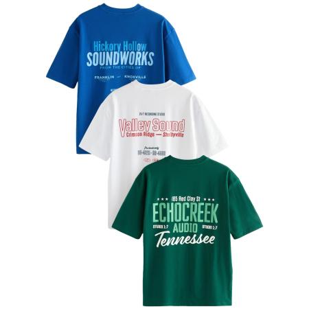 Next Next Shirt blauw / groen / gemengde kleuren / wit