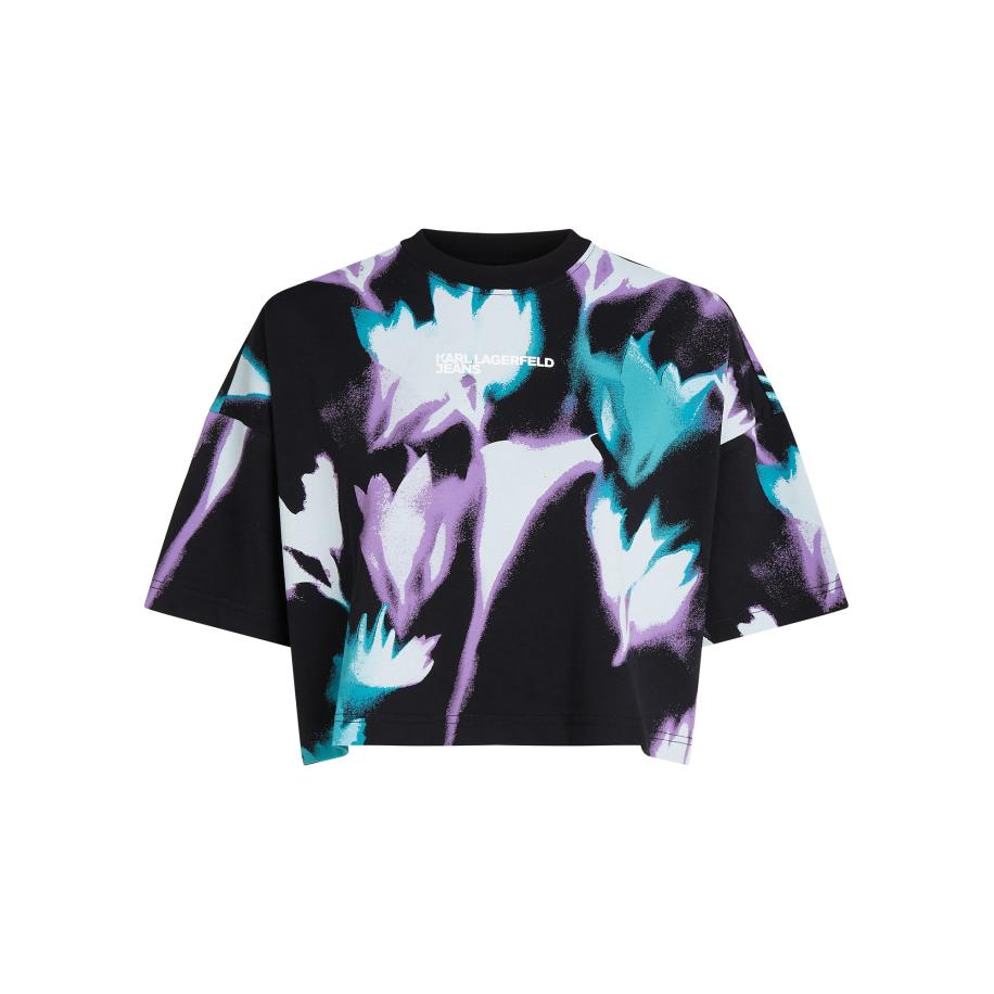 Karl Lagerfeld KARL LAGERFELD JEANS Shirt lichtblauw / lichtlila / zwart / offwhite -