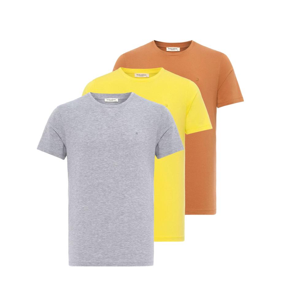 Anou Anou Anou Anou Shirt geel / grijs / oranje -