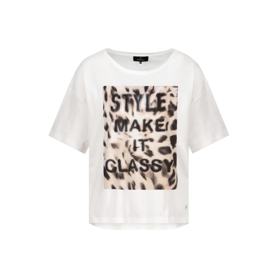 Monari monari Shirt beige / zwart / wit -