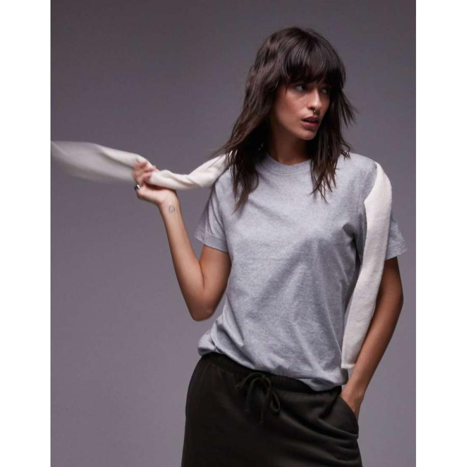 ARKET T-shirt in gemêleerd grijs Grijs