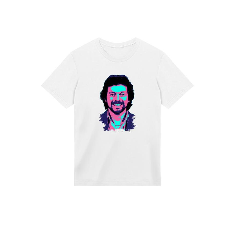 F4NT4STIC F4NT4STIC Shirt TV Times Jeremy Beadle 1982 Pop Art blauw / lila / zwart / wit -