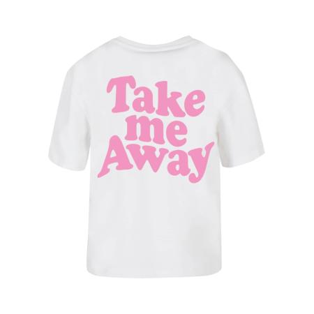 Miss Tee Shirt Take Me Away rosa / wit