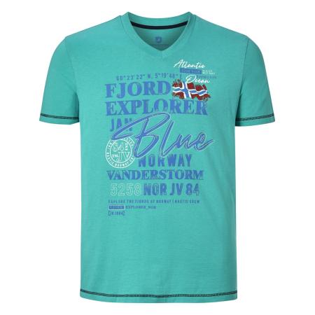 jan vanderstorm Jan Vanderstorm Shirt Nordger blauw / turquoise / donkerrood / wit