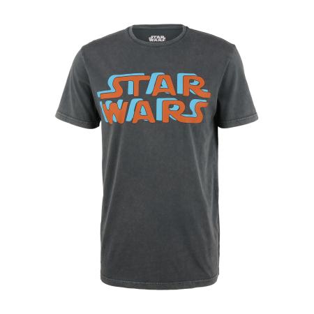 Recovered Recovered Shirt Star Wars Sketched Logo donkergrijs