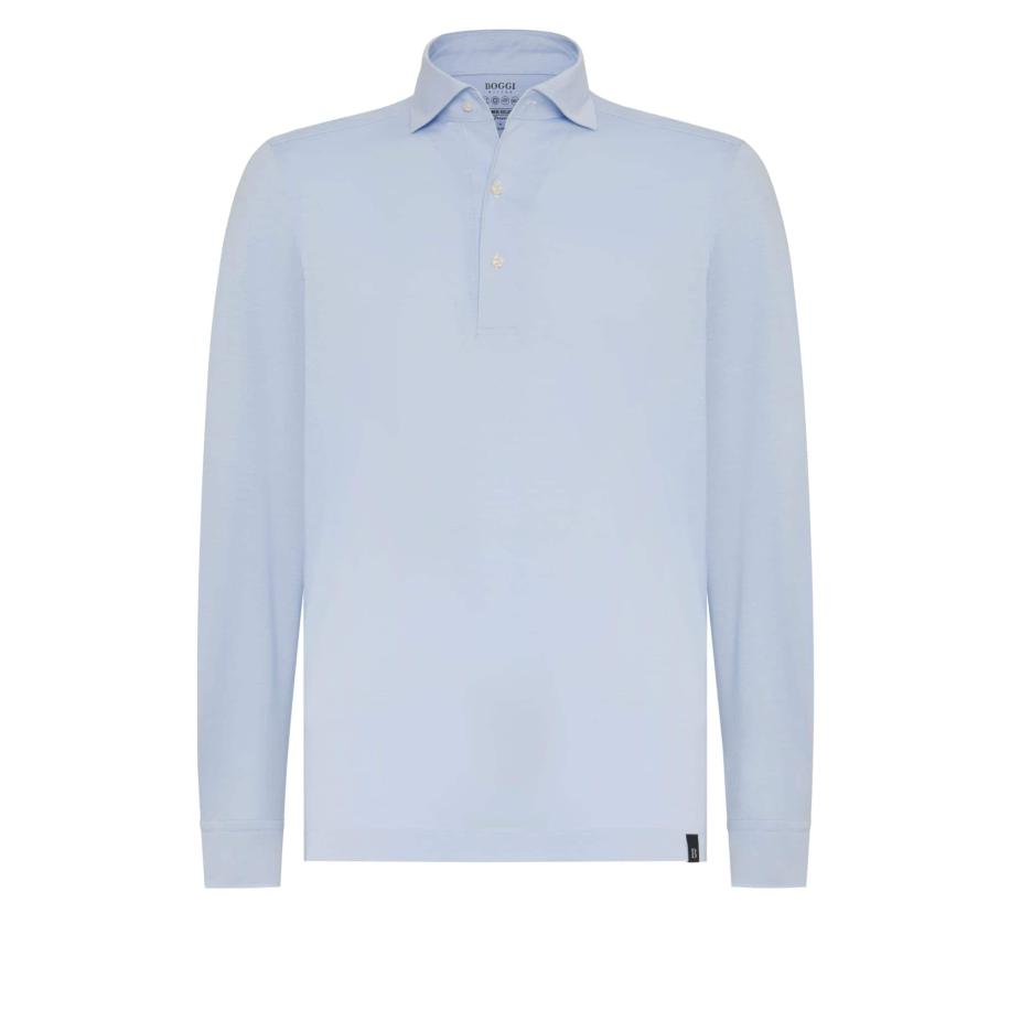 Boggi Milano Shirt lichtblauw / zwart Blauw