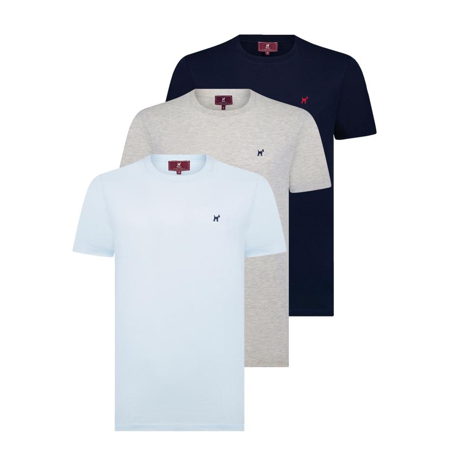 Williot Williot Shirt navy / lichtblauw / lichtgrijs -