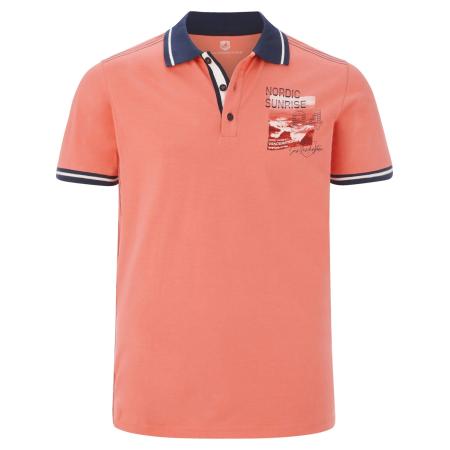 jan vanderstorm Jan Vanderstorm Shirt Olftin navy / lichtoranje / rood / wit
