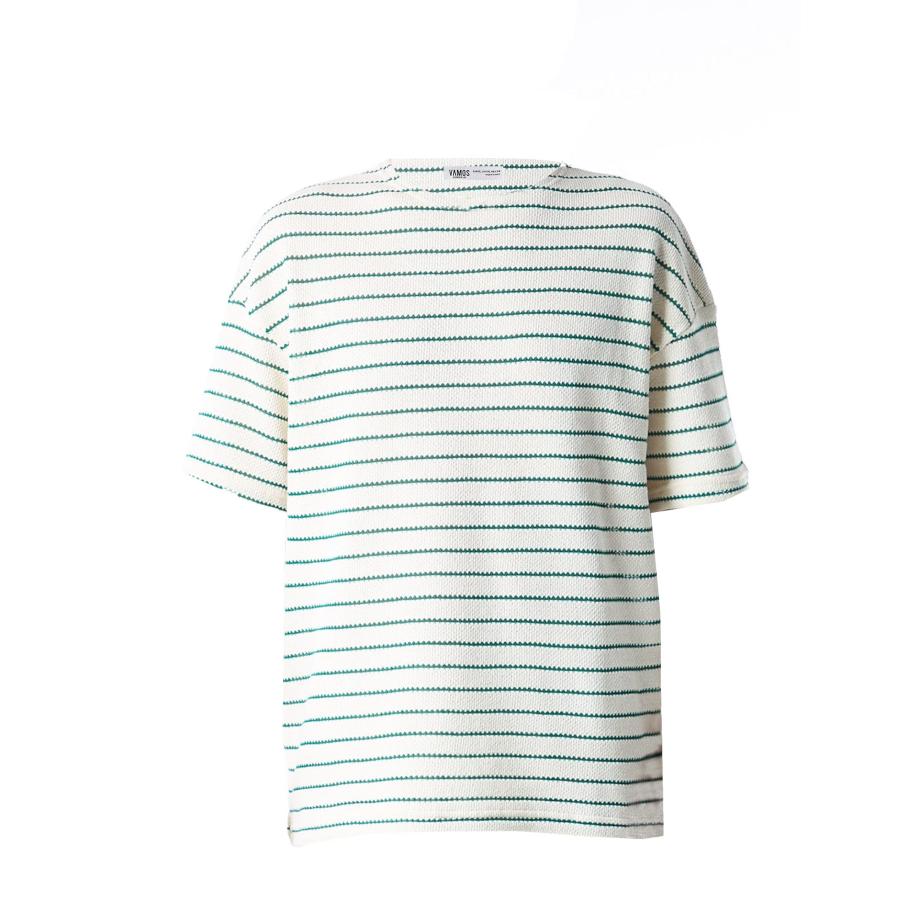 VAMOS CLO Shirt groen / wit Wit