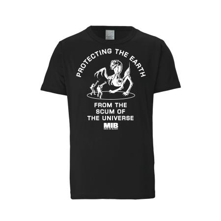 LOGOSHIRT Shirt MIB - Protecting The Earth zwart / wit