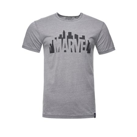 Recovered Recovered Shirt Marvel City Logo grijs