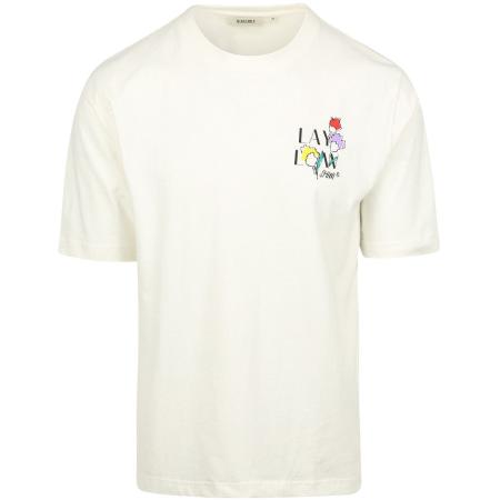 Shiwi T-Shirt Finn Sketched Flowers Off White