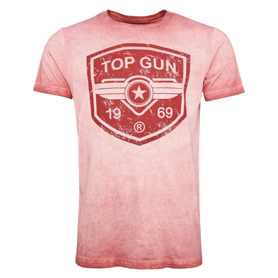Top gun TOP GUN Shirt Powerful donkerroze / rood -