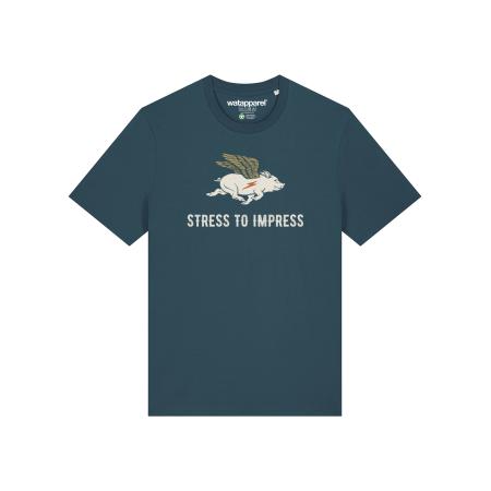 Watapparel Watapparel Shirt Stress To Impress camel / bruin / petrol / wit