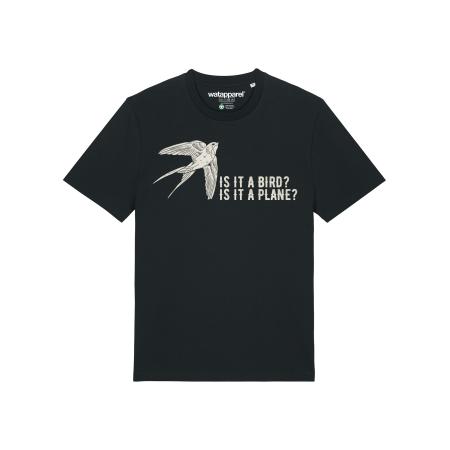 Watapparel Watapparel Shirt Is It A Bird stone grey / zwart