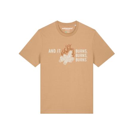Watapparel Watapparel Shirt And It Burns donkerbeige / offwhite