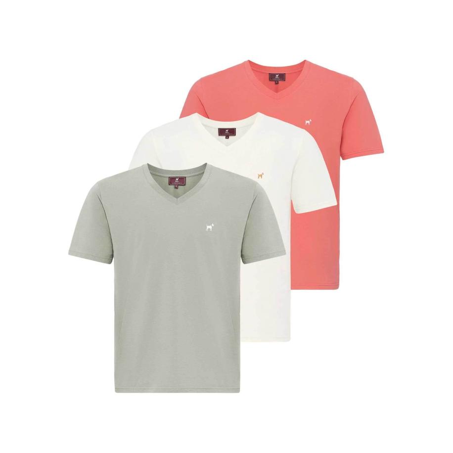 Williot Williot Shirt kaki / zalm roze / wit -