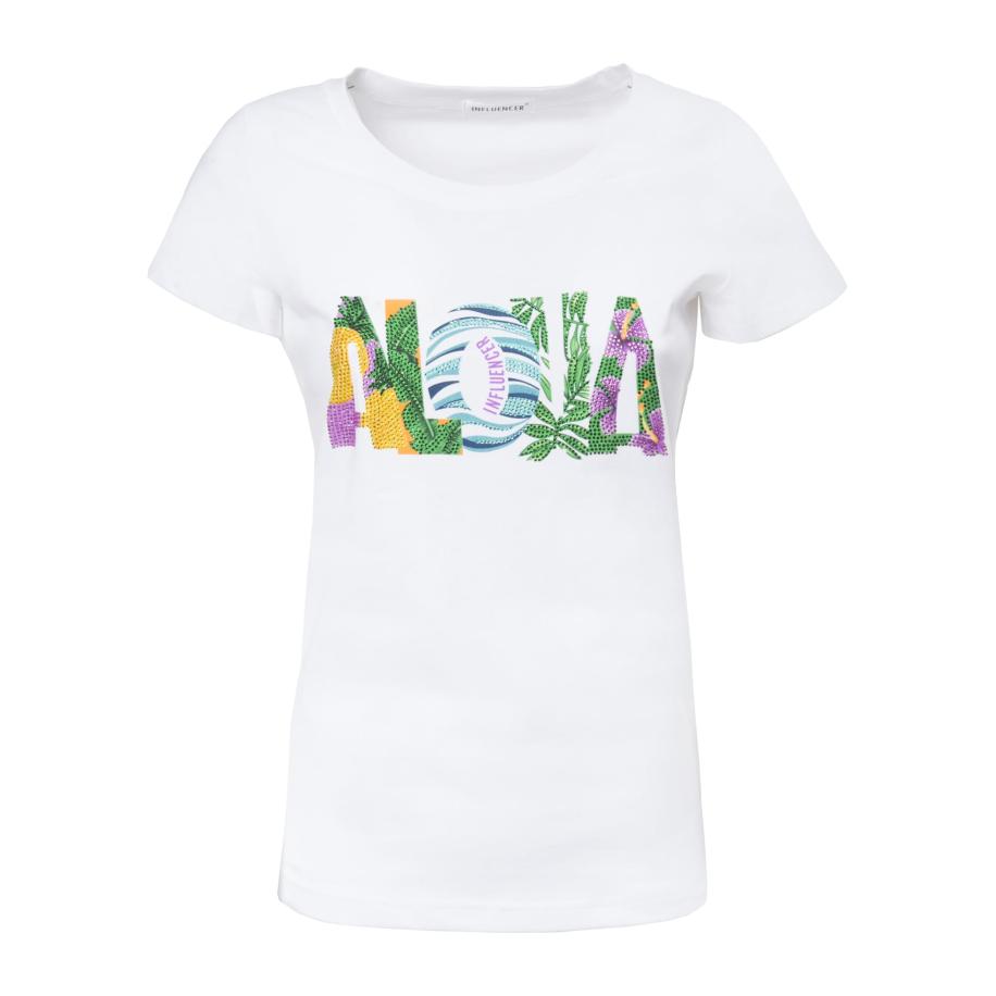 Influencer Influencer Shirt Aloha gemengde kleuren / wit -