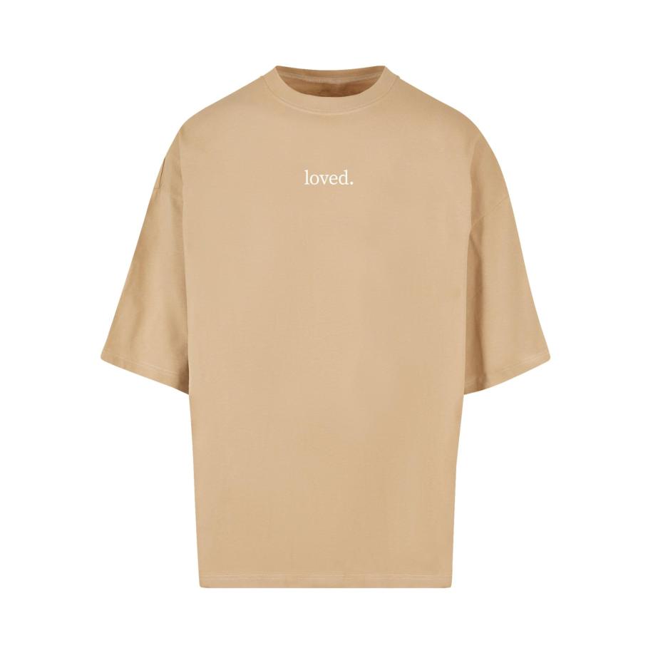 Merchcode Merchcode Shirt Love donkerbeige / wit -