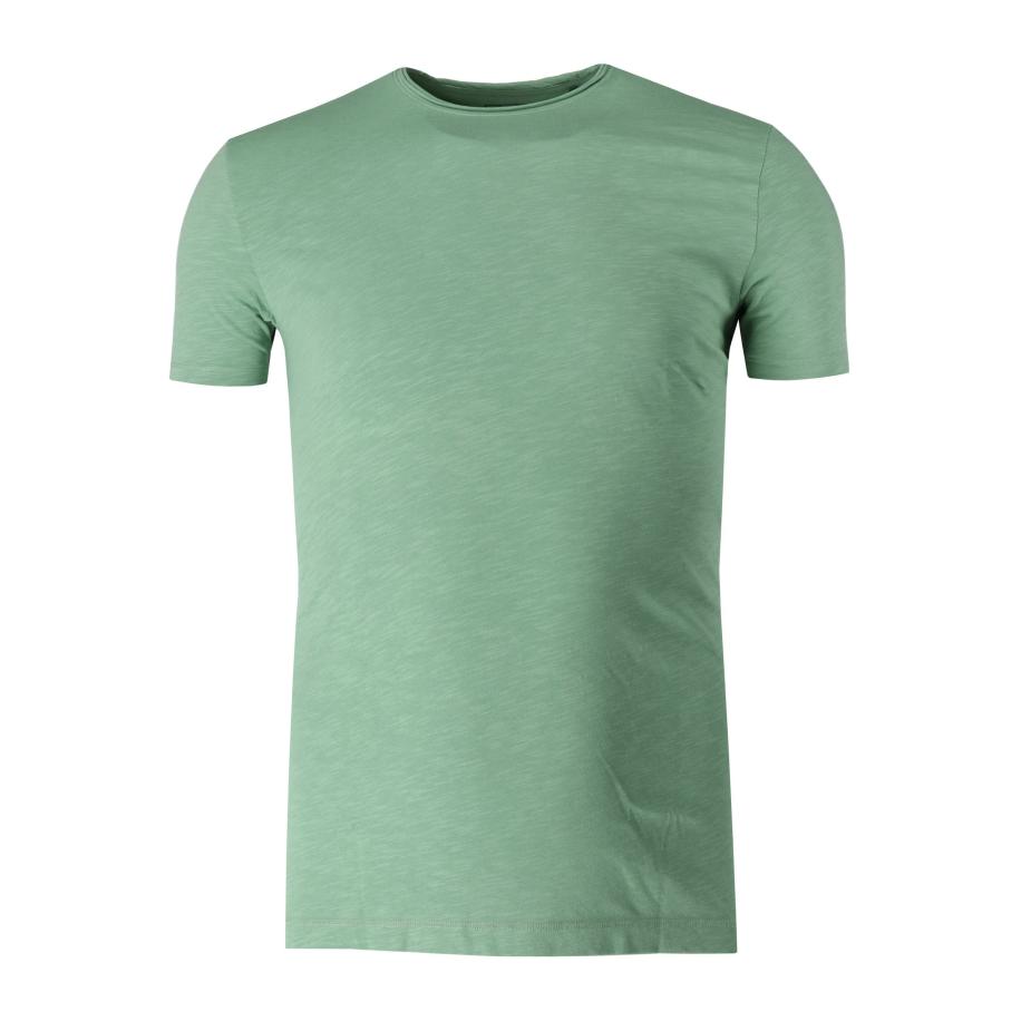 Marvelis Casual T-Shirt ronde hals kristalgroen, Effen Groen