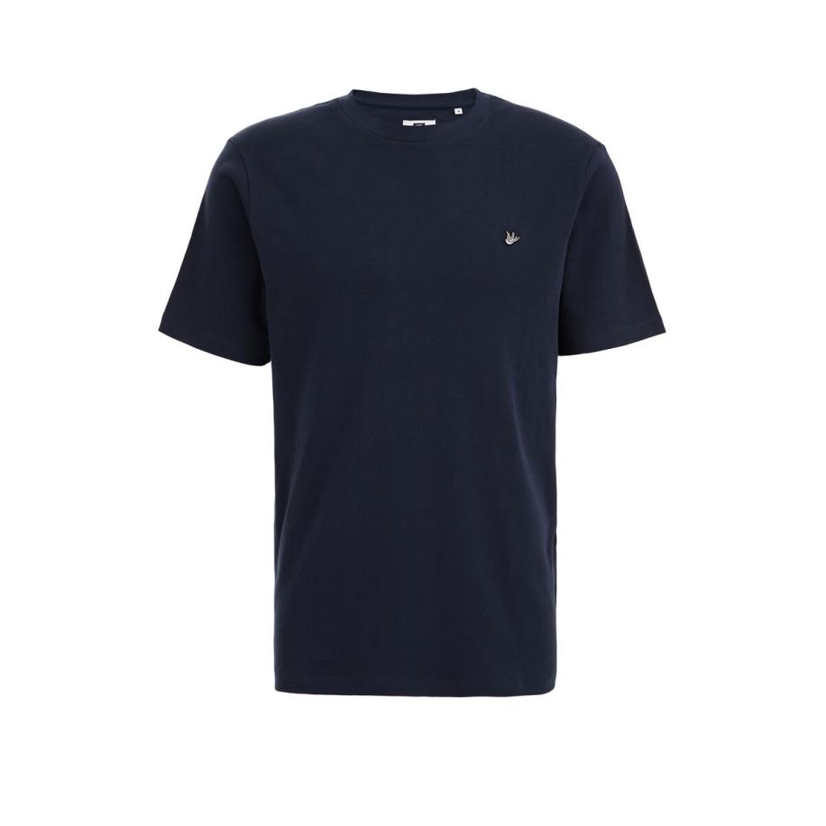 Fundamentals heren T-shirt - Slim Fit - Donkerblauw - Katoen - Maat: XXL Blauw