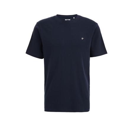 Fundamentals heren T-shirt - Slim Fit - Donkerblauw - Katoen - Maat: XXXL